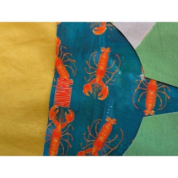 Animapop Women’s Medium Reversible Floral Colorblock Lobster Kimono Midi Dress - Picture 9 of 10